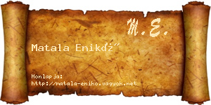 Matala Enikő névjegykártya